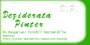 deziderata pinter business card